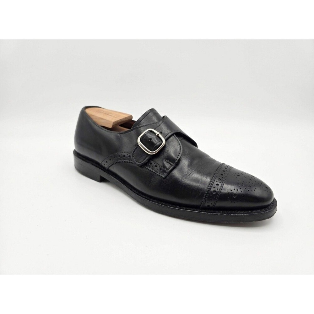 Allen Edmonds Franciscan monk strap dress 5313 Black cap toe Mens sz8.5D